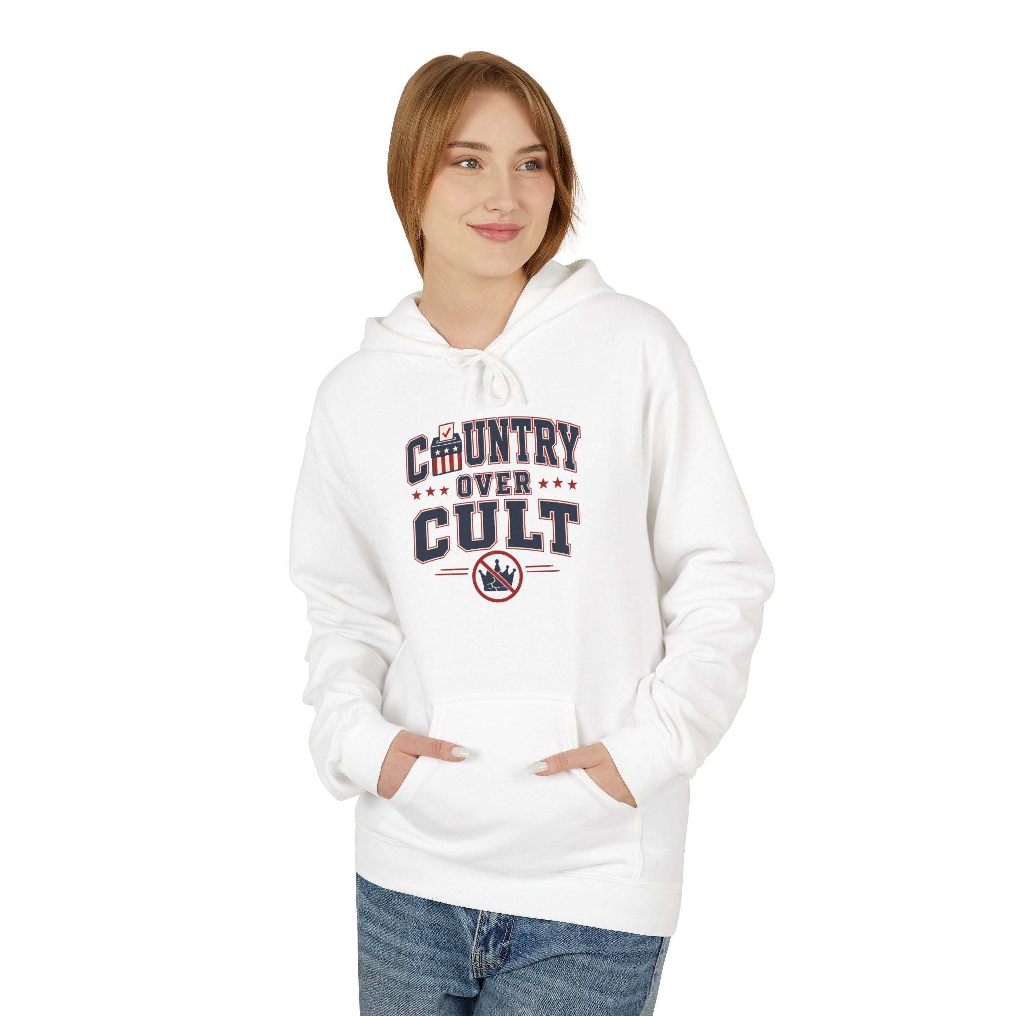 Country Over Cult Hoodie — anti-Trump political hoodie